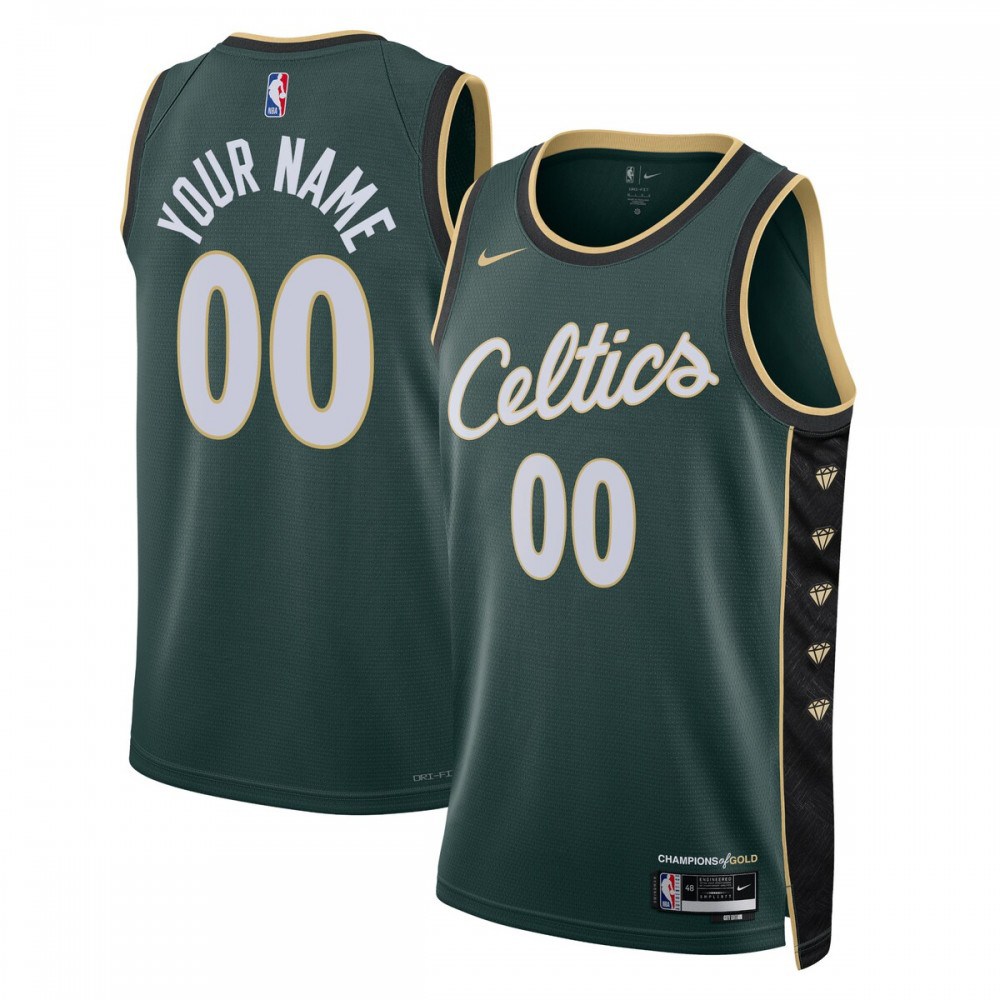 Boston Celtics Unisex 2022/23 Swingman Custom Jersey - City Edition - Kelly Green-Pro Kit Vault | Brand New 26/27 Sports Jerseys